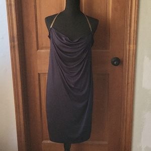 Blue halter style dress